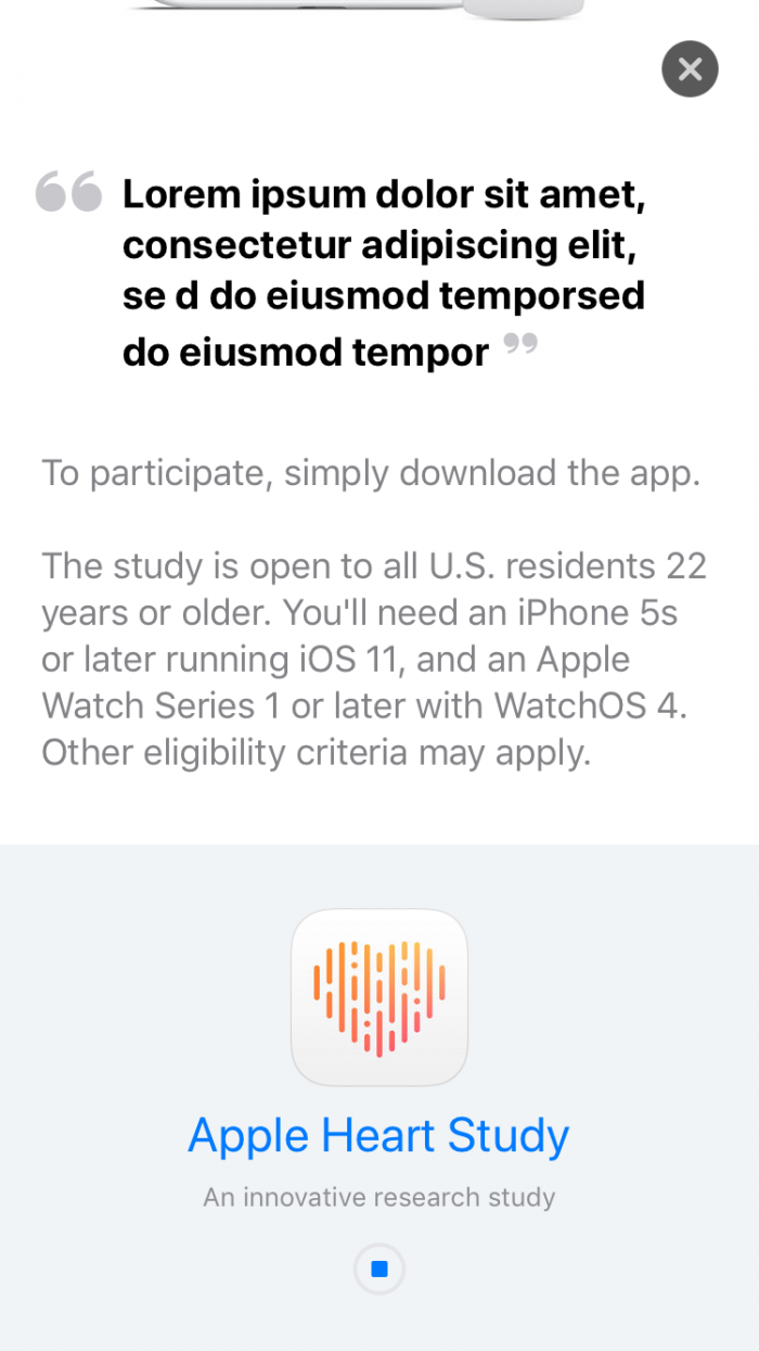 apple mock text