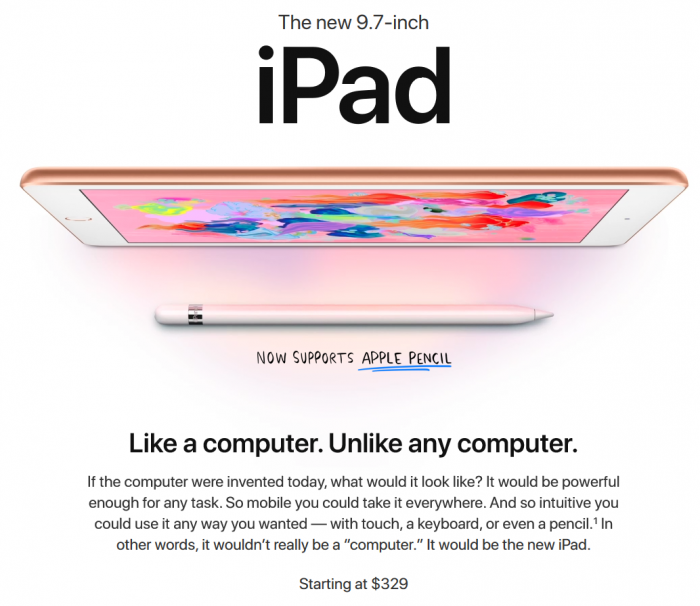 2018 ipad