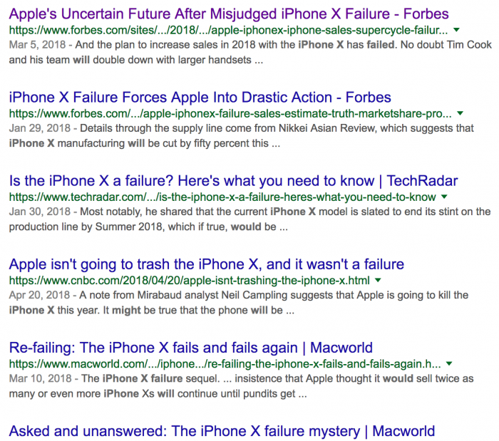 iphone x will be a failure