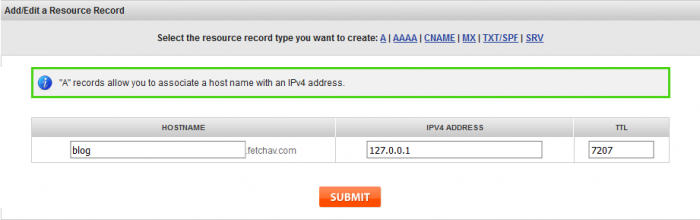 Adding subdomain to an ip address – write