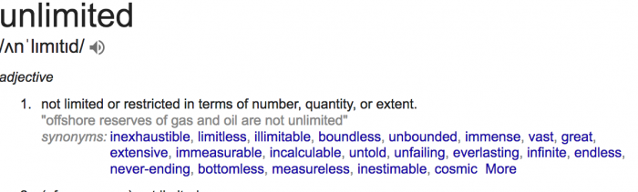 unlimited meaning data