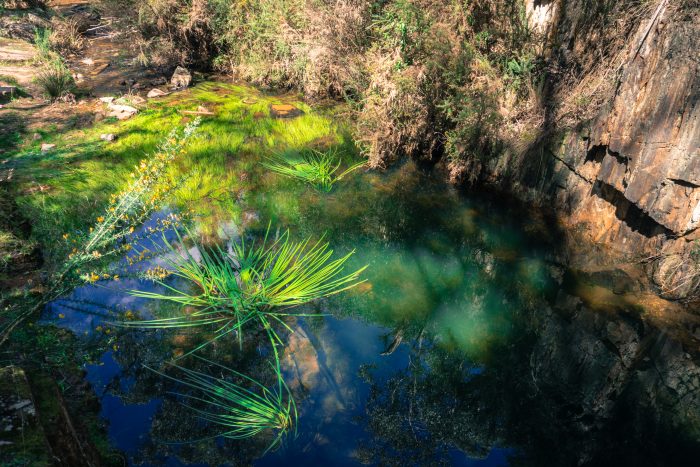 Lerderderg River tunnel clear water
