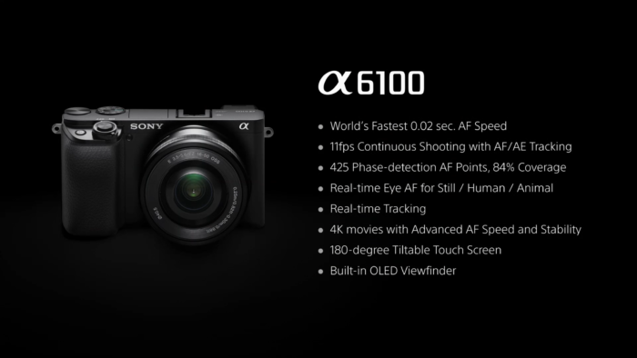 new sony a6100 camera specs
