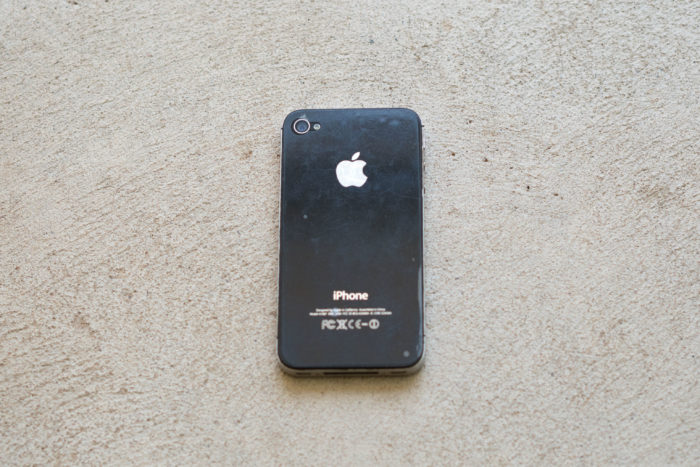 iPhone 4s face down