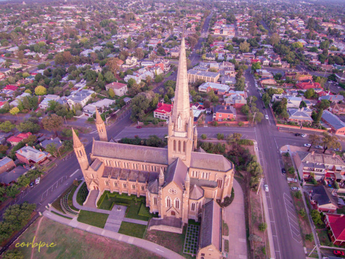 Sacred Heart Cathedral Bendigo drone 10