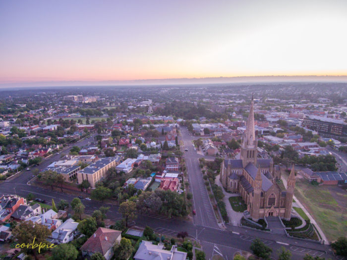 Sacred Heart Cathedral Bendigo drone 13