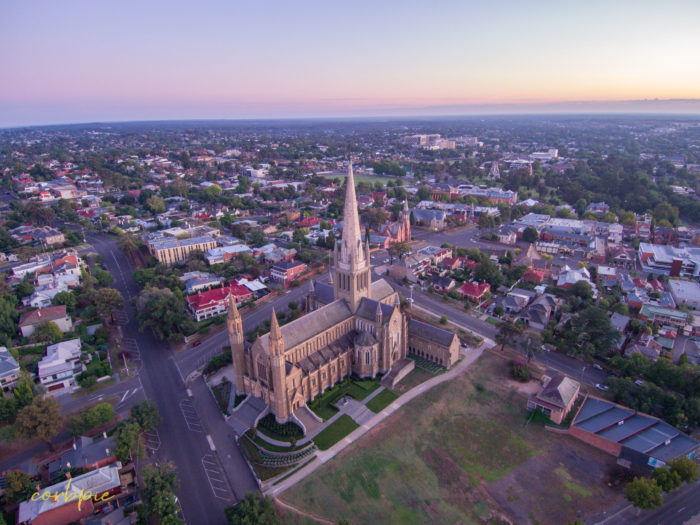 Sacred Heart Cathedral Bendigo drone 15