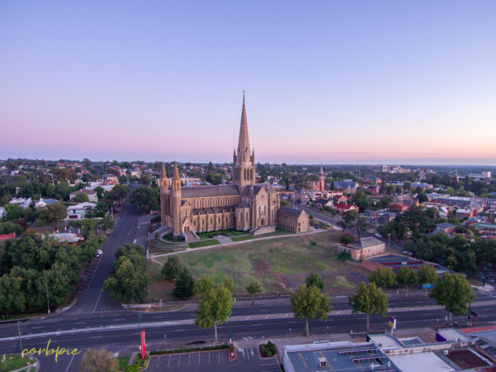 Sacred Heart Cathedral Bendigo drone 17
