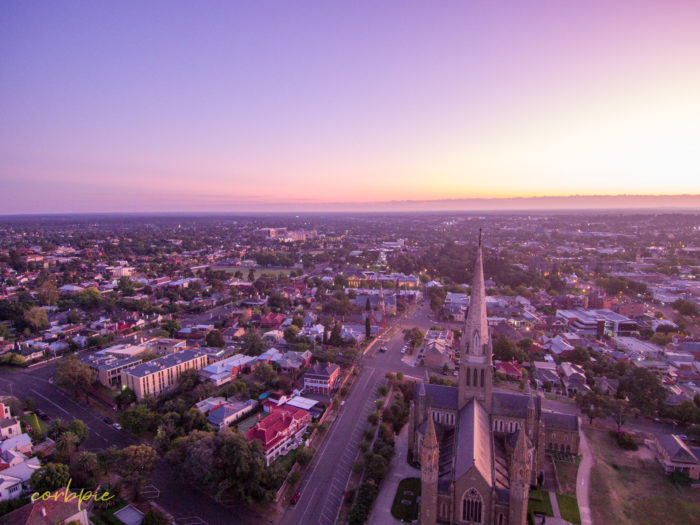 Sacred Heart Cathedral Bendigo drone 6