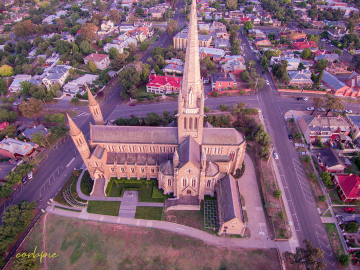 Sacred Heart Cathedral Bendigo drone 9
