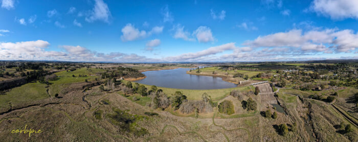 Malmsbury Reservoir drone pano 1