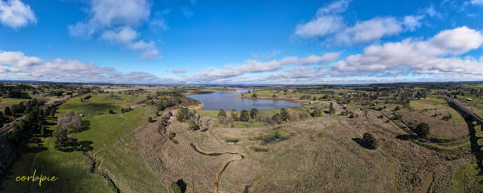 Malmsbury Reservoir drone pano 2