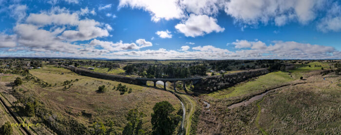 Malmsbury Viaduct drone pano