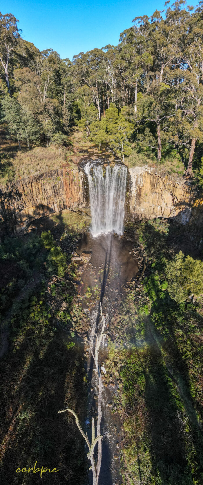 Trentham Falls drone vertical 2