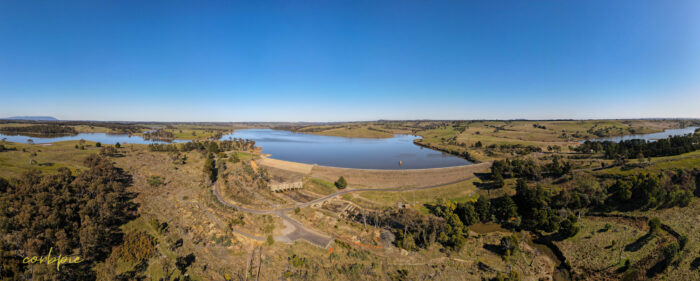 Upper Coliban Reservoir drone pano 1