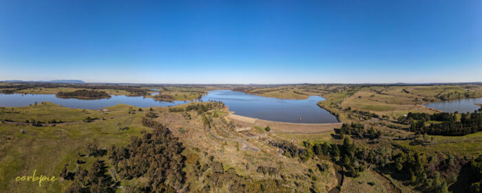 Upper Coliban Reservoir drone pano 2