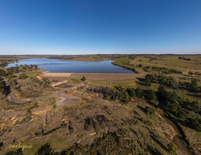 Upper Coliban Reservoir drone wide angle 2
