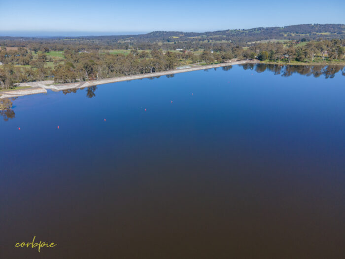 Barkers Creek Reservoir full drone 15