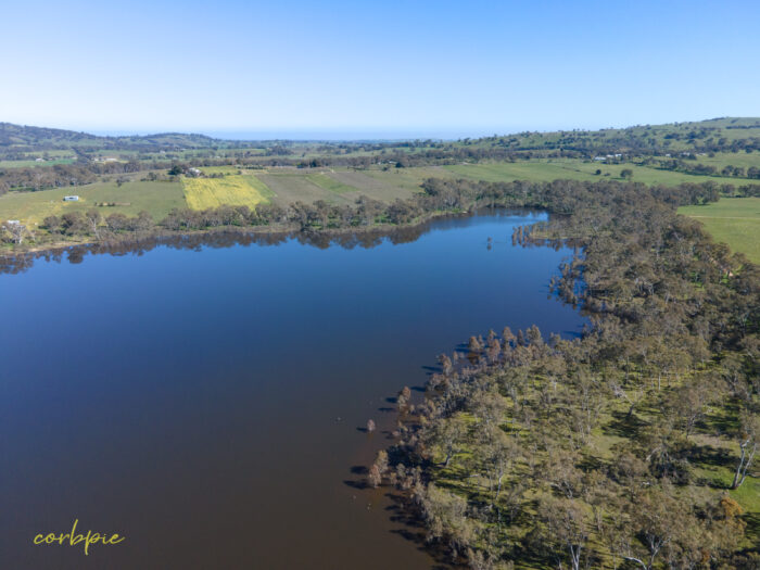 Barkers Creek Reservoir full drone 21
