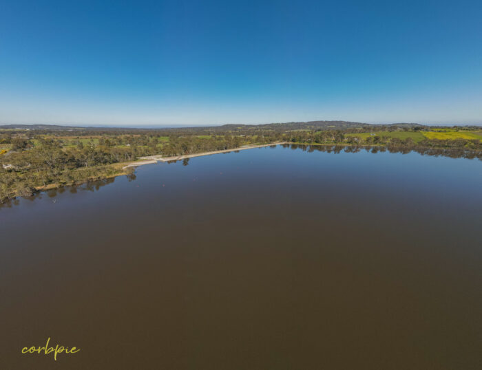 Barkers Creek Reservoir full drone wide 2