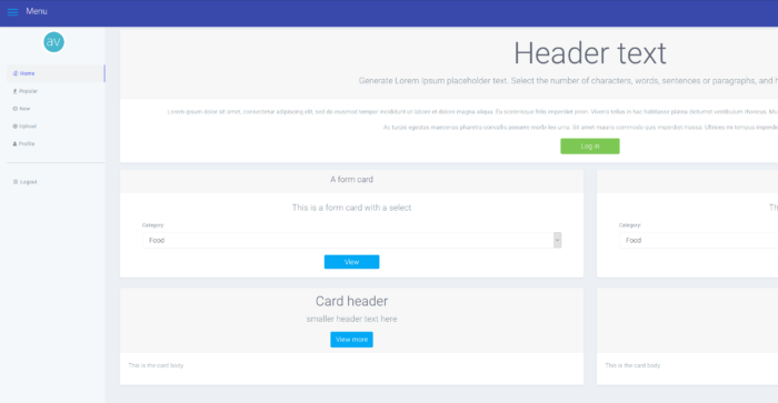 Collapsable side nav menu Collapsable side nav menu