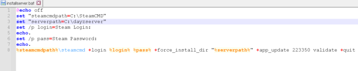 DayZ Namalsk server SteamCMD install dayz server