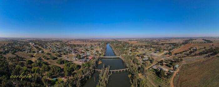 Bridgewater Loddon River drone pano
