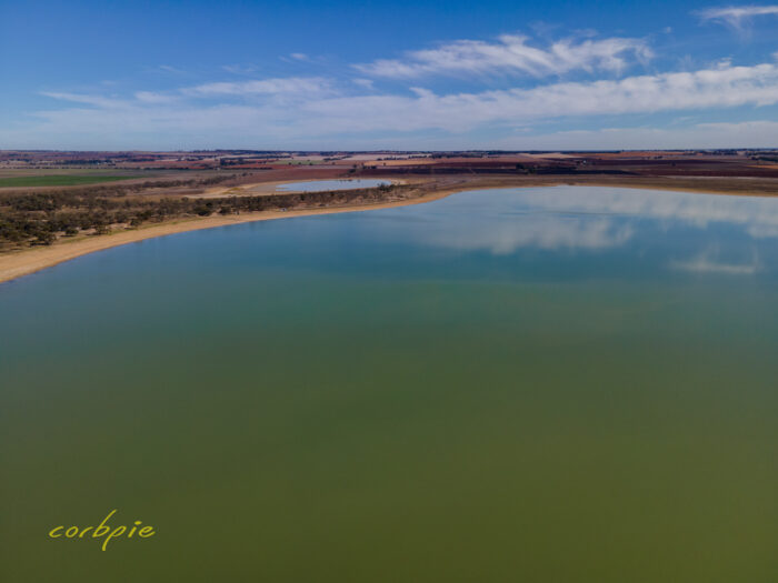 Drying Greens Lake drone 13