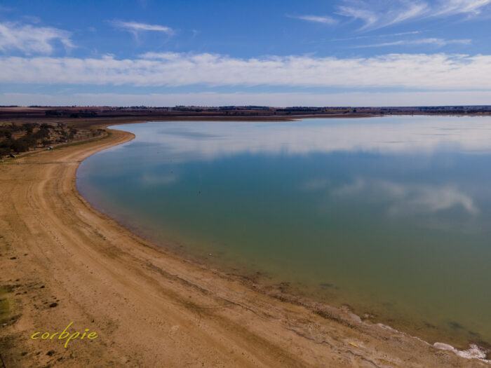 Drying Greens Lake drone 18
