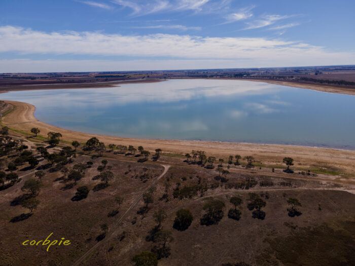 Drying Greens Lake drone 3
