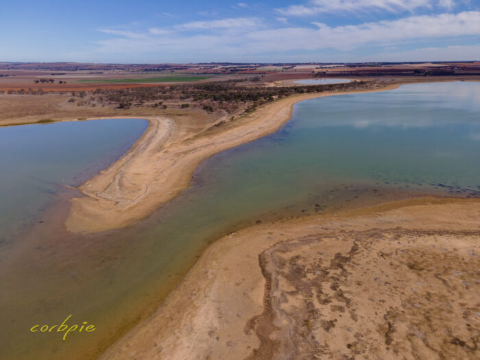 Drying Greens Lake drone 9