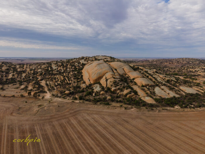 Mount Hope granite outcrop drone 1