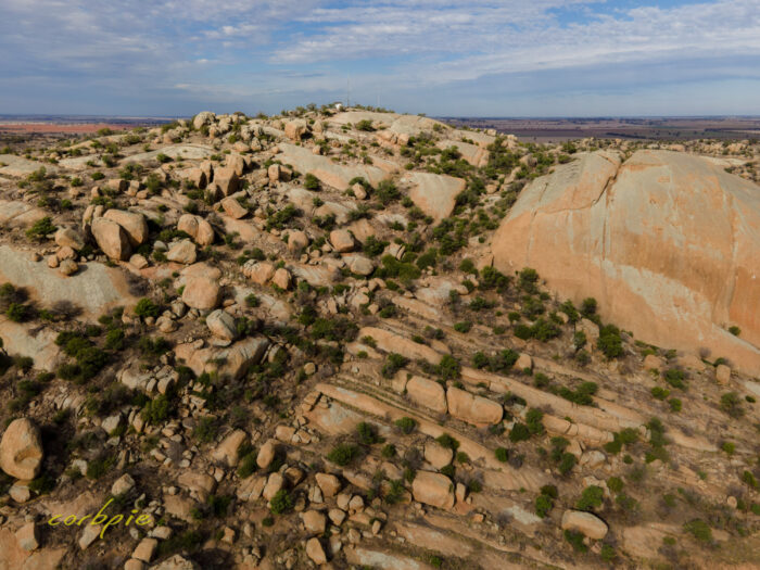 Mount Hope granite outcrop drone 9