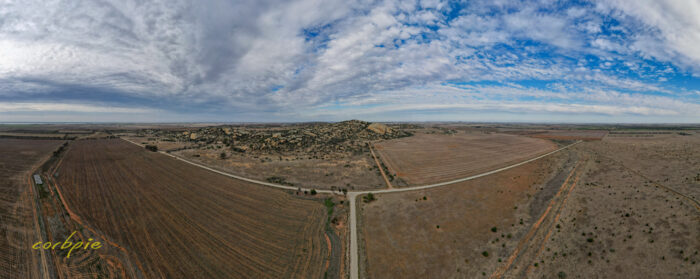 Mount Hope granite outcrop drone pano 2