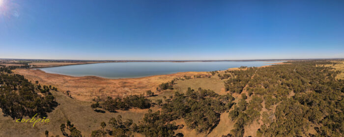 Waranga Basin drone panorama
