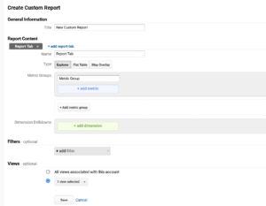 How to create a custom report in Google Analytics