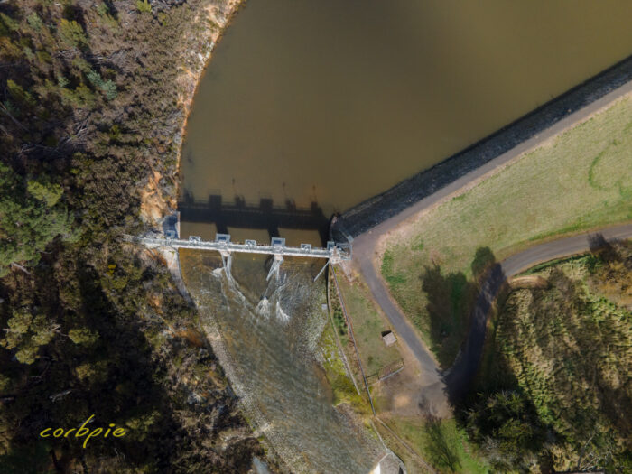 Malmsbury reservoir spillway drone 5