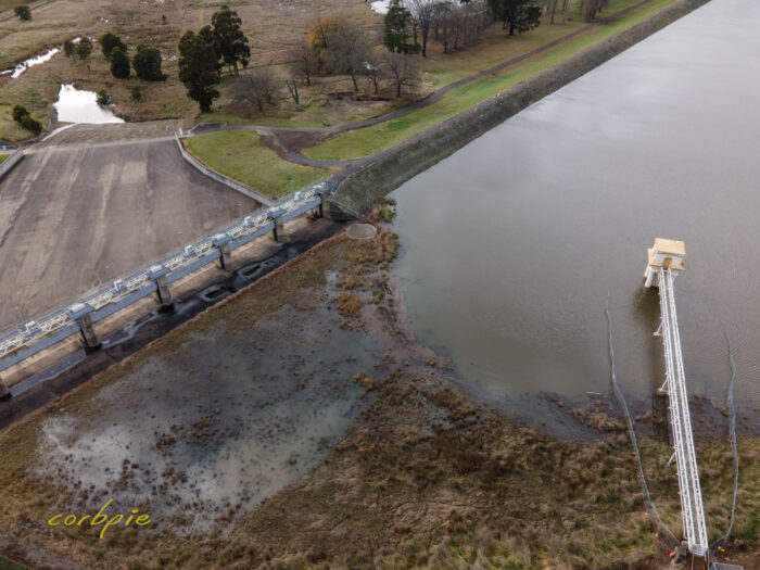 Malmsbury reservoir spillway drone 7