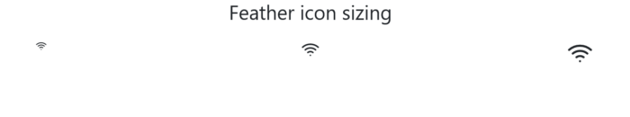Feather icon resizing