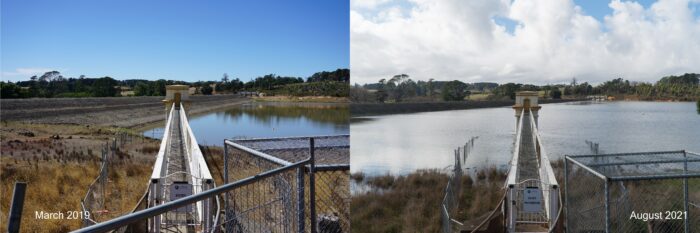 Malmsbury Reservoir water level compare 1