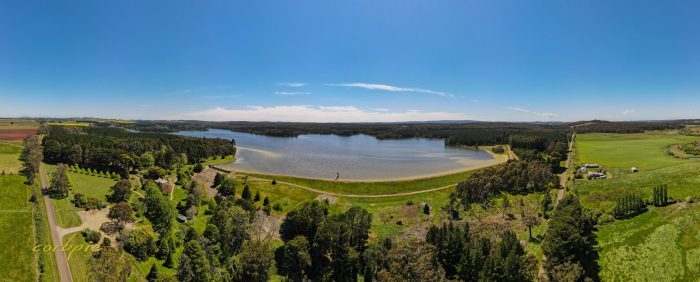 Moorabool Reservoir drone pano