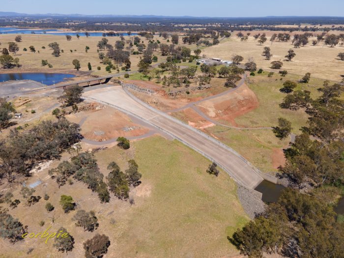 Lake Eppalock spillway post works drone 3
