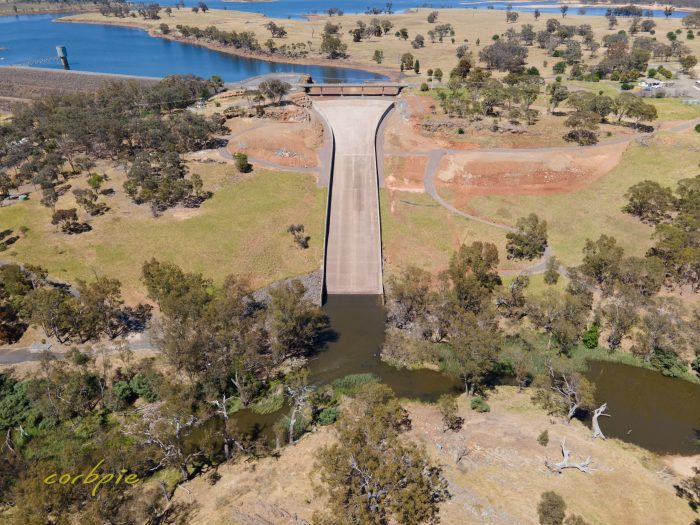 Lake Eppalock spillway post works drone 9