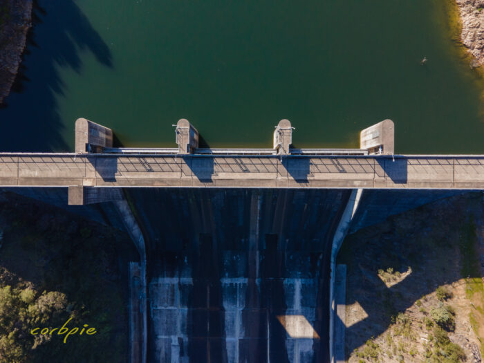 Lake Eildon dam outlet drone 1