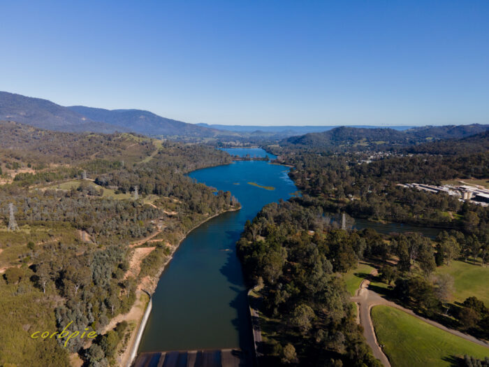 Lake Eildon dam outlet drone 10