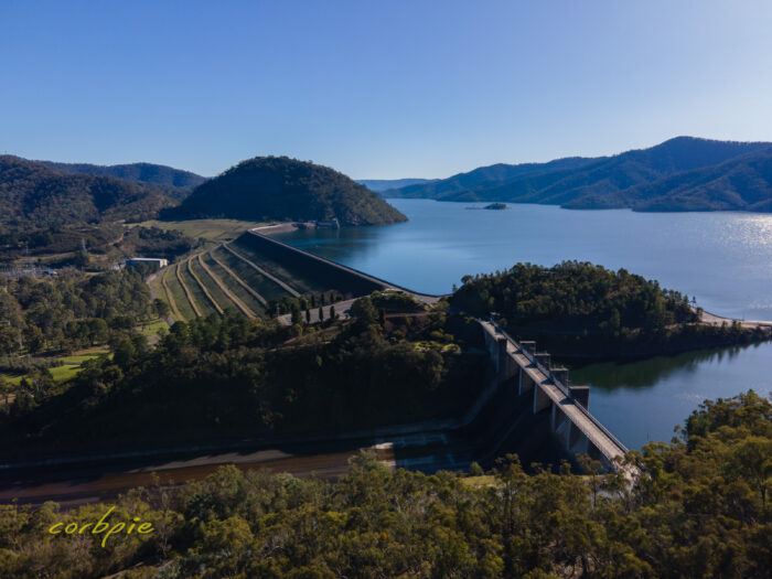Lake Eildon dam outlet drone 14