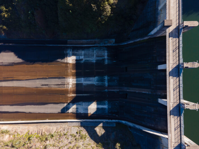 Lake Eildon dam outlet drone 3
