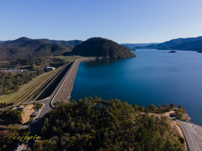 Lake Eildon dam outlet drone 7