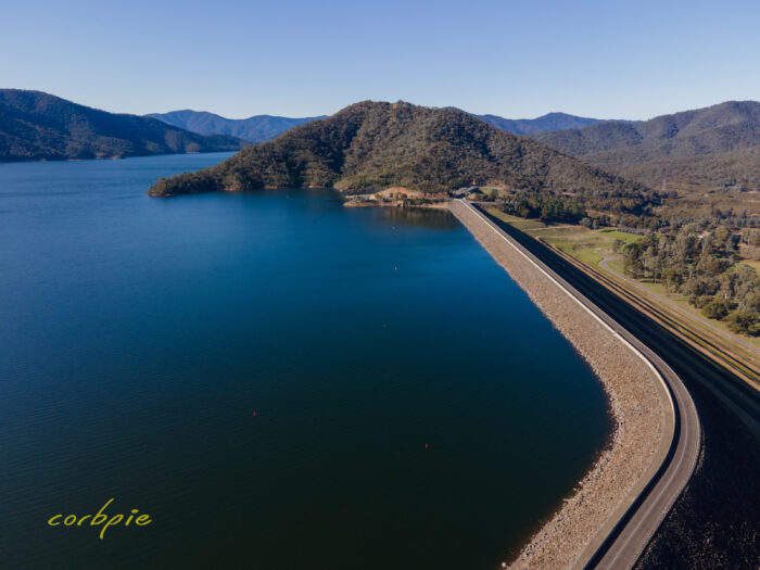 Lake Eildon dam wall drone 1