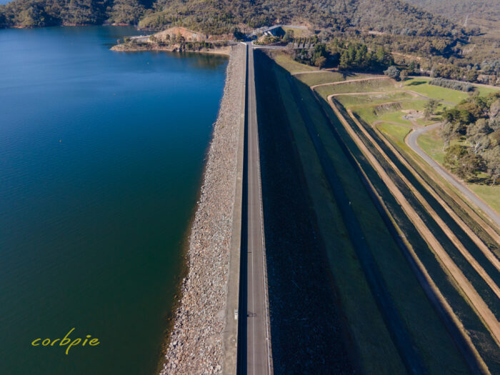 Lake Eildon dam wall drone 3